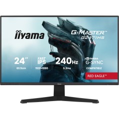 iiyama G-MASTER Red Eagle G2471HS-B1 24" Fast IPS Full HD Monitor - 1920x1080, 240Hz, HDMI & DisplayPort - Ultimate Gaming Exper
